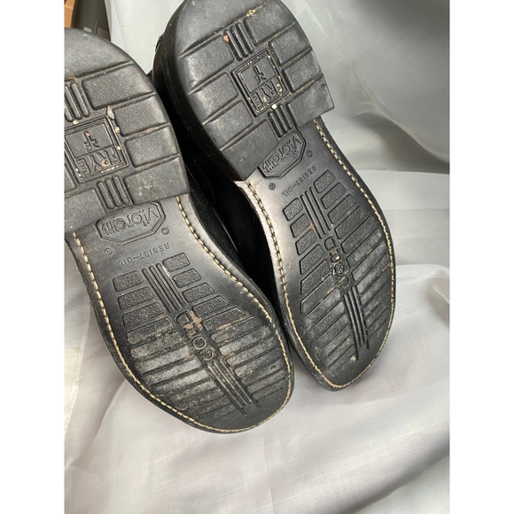 FRYE Tyler Flex Chelsea Leather Black Ankle Boots Vibram 7.5 Western Heritage - Picture 8 of 10